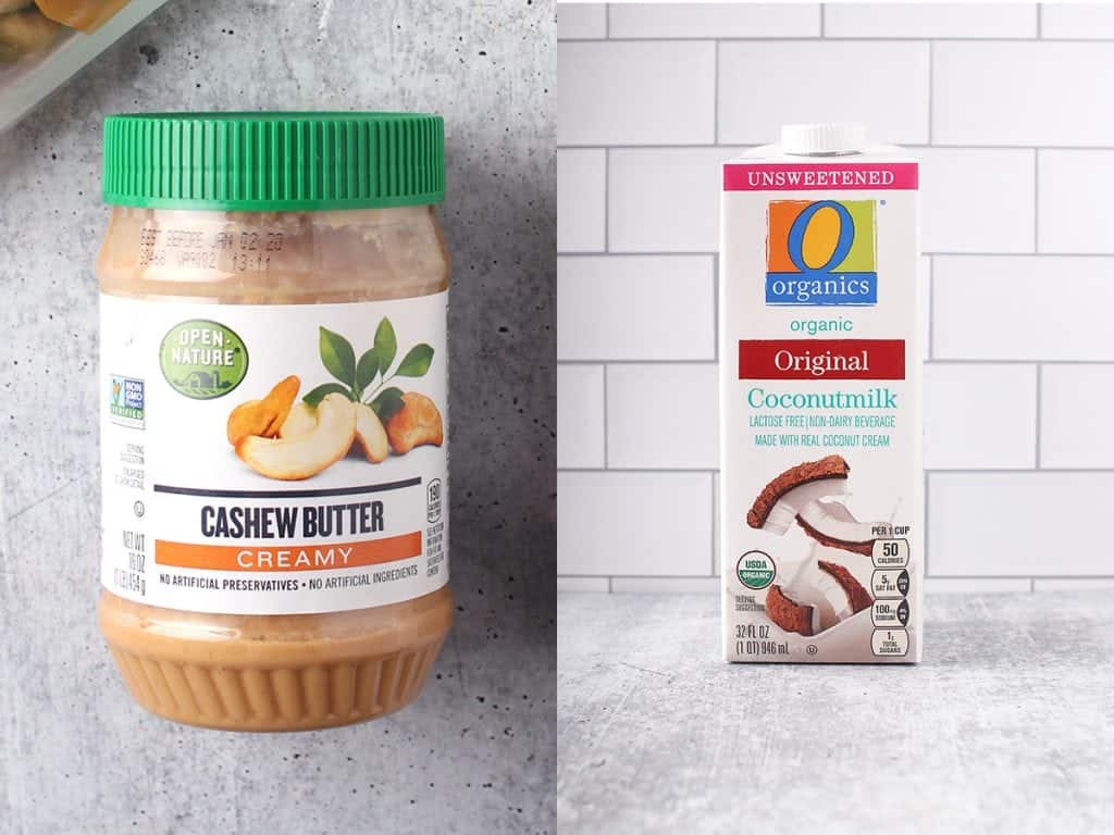 Open Nature Cashew Butter and Simply Organic Coconut Milk
