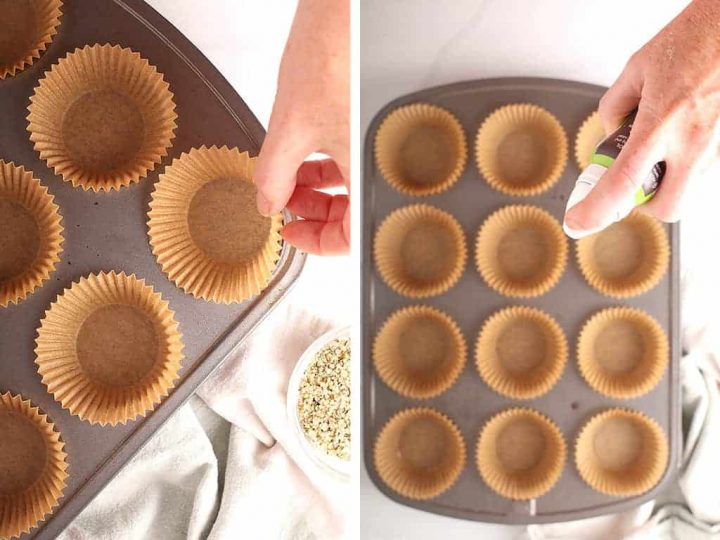 Side by side muffin tins 