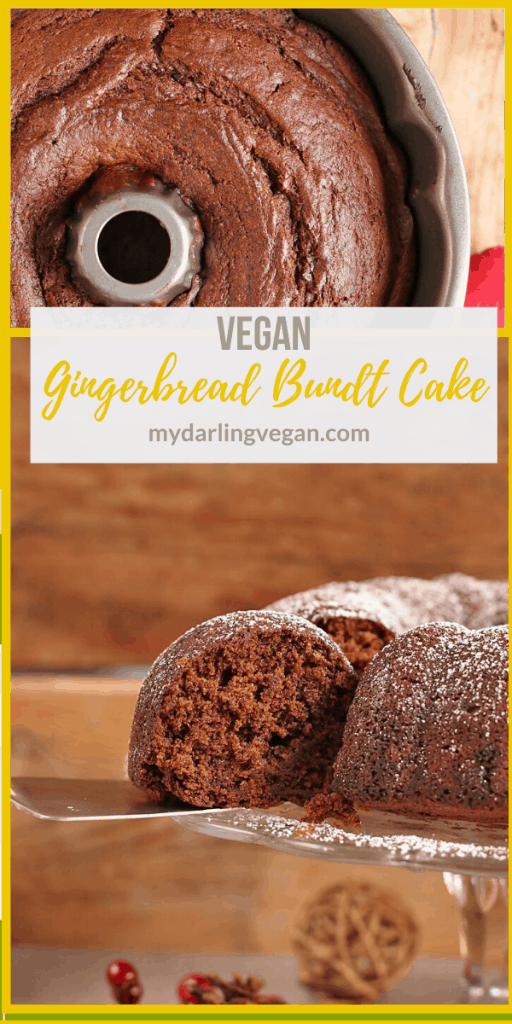 This Vegan Gingerbread Cake is the perfect dessert for your holiday. It's a sweet and spicy cake filled with flavor and dusted with powdered sugar. Serve it at your next holiday party. 