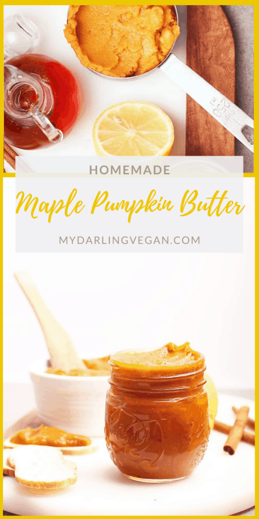 This homemade maple pumpkin butter is quick and simple to make for a delicious condiment, filling, or spread. Made in just 1 pot in under 30 minutes for a treat to enjoy all season long.