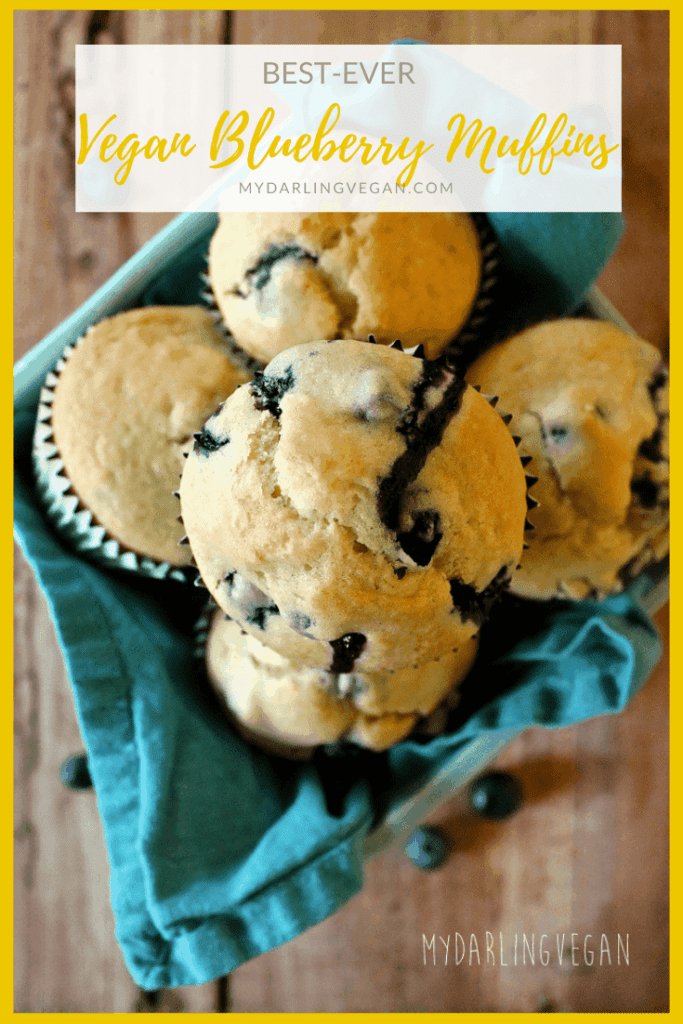 These vegan blueberry muffins are soft and sweet with a hint of lemon and fresh blueberries in every bite for the perfect morning or midday snack.
